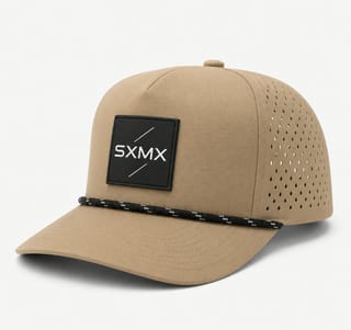 Custom Suede Perforated Camp Cap with Speckled Rope thumb 6
