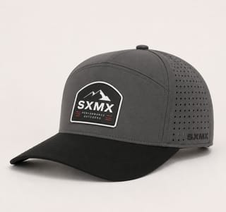 Custom Rubber Mountain Patch Baseball Cap with Perforated Panels thumb 2