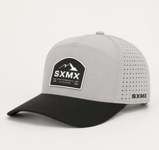 Custom Rubber Mountain Patch Baseball Cap with Perforated Panels thumb 3