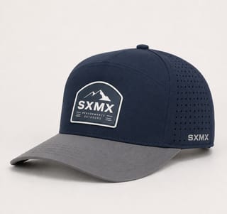 Custom Rubber Mountain Patch Baseball Cap with Perforated Panels thumb 4