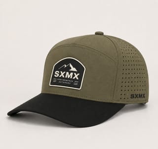 Custom Rubber Mountain Patch Baseball Cap with Perforated Panels thumb 5