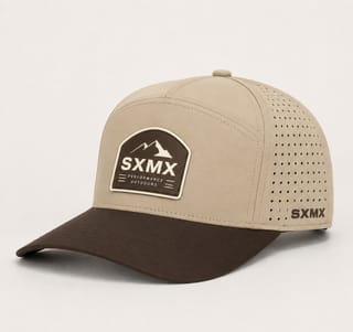 Custom Rubber Mountain Patch Baseball Cap with Perforated Panels thumb 6